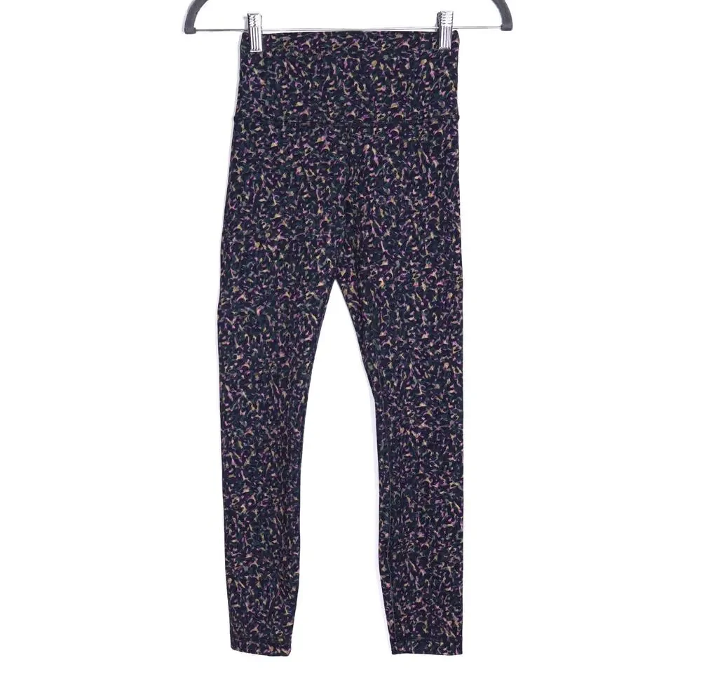 LULULEMON Wunder Train High-Rise Tight Micro Pink Print Active Legging Women's 4